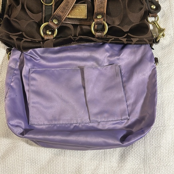 COACH Poppy 13843 Brown Tote Bag - Picture 12 of 15